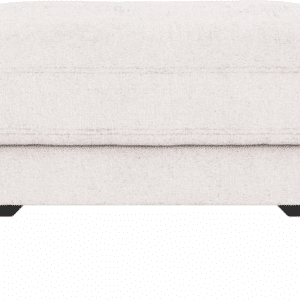 Puf til sofa Rowico Corwin Greg 1 hvid polyester med sorte pulverlakerede metalben