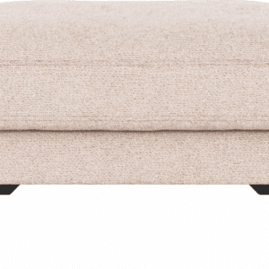 Puf til sofa Rowico Corwin Max lys beige stof med sorte pulverlakerede metalben
