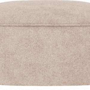 Puf til sofa Rowico Norris i lysebeige Greg-stof Ø89 cm - fodskammel med HR-koldskum & FSC®-ramme